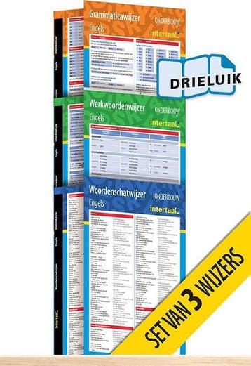 Onderbouwwijzers Engels (set van 3) uitklapkaarten, Verzenden, Zo goed als nieuw, Julia de Vries