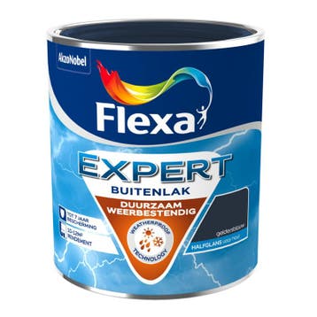4 blik 750 ml - Sikkens Flexa Expert Buitenlak Halfglans..., Ophalen of Verzenden, Nieuw, Beige, Lak