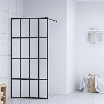 vidaXL Inloopdouchewand 118x190 cm mat gehard glas, Verzenden, Nieuw