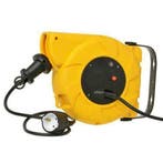 Automatische kabelhaspel 22 meter Wandhaspel Neopreen Haspel, Doe-het-zelf en Verbouw, Elektra en Kabels, Verzenden, Nieuw, Stopcontact