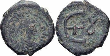 Muenzstaette: Theoupolis / Byzanz Justinianus I Pentanumm..., Verzenden