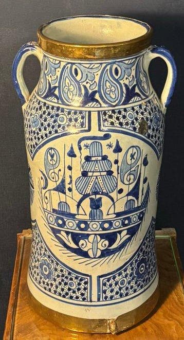 Antiek Bak - Aardewerk - 1850-1900 - Iberische faience-pot