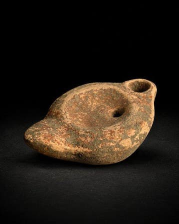 Oud-Romeins, Keizerrijk Terracotta Lamp - 7 cm - Roman