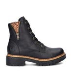 Rieker veterboots voor dames in het Zwart, Verzenden, Zwart, Lage of Enkellaarzen, Nieuw