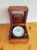 Klok - JEAN LASSALE - Hout, Messing, Glas - 1980-1990