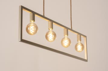 Rietveld Hanglampen - Beige, Zand - Metaal, Huis en Inrichting, Verzenden, Nieuw