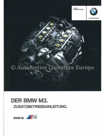 2012 BMW M3 INSTRUCTIEBOEKJE BIJLAGE DUITS, Auto diversen