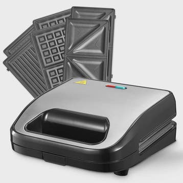 3-in-1 Wafelijzer, Grill & Tosti Apparaat met Verwisselbare, Verzenden, Nieuw