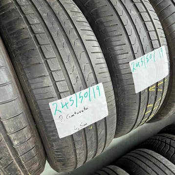2 x Pirelli Cinturato 245-50-19 Zomerbanden 4,5mm, 19 inch, Ophalen of Verzenden, Band(en), Personenwagen