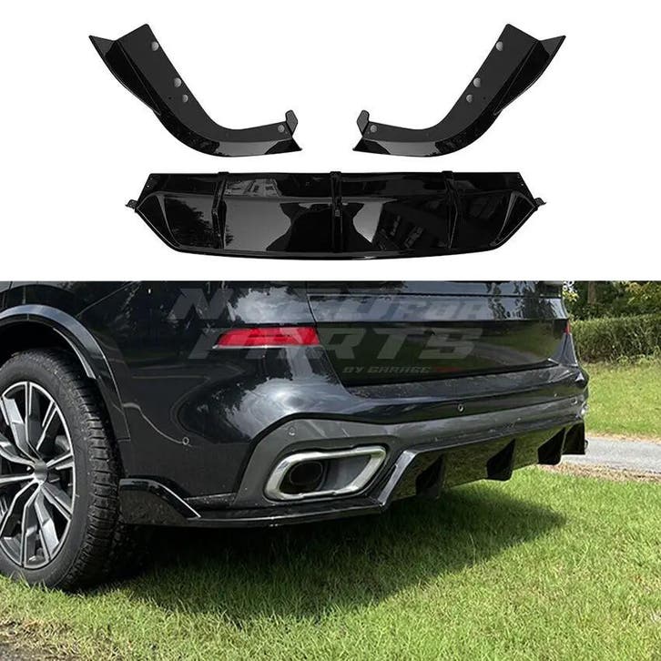 Diffuser Extension With Rear Side Splitters Voor BMW X5 G05, Auto-onderdelen, Carrosserie en Plaatwerk, Ophalen of Verzenden