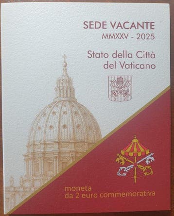 Vaticaan. 2 Euro 2025 Sede Vacante (Zonder minimumprijs)