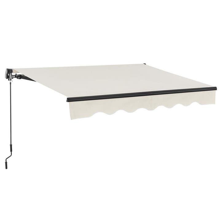 Zonnescherm / Luifel - 300 x 250 cm - Beige - Incl. Bevestig, Tuin en Terras, Zonneschermen, Nieuw, Verzenden