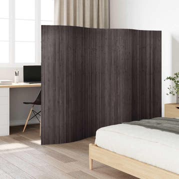 vidaXL Kamerscherm breedte 250 cm hoogte 165 cm bamboe grijs, Verzenden, Nieuw