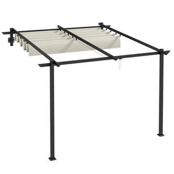 TRUUSK Paviljoen 3x3m - Pergola met Verstelbaar Dak - Winddi, Verzenden