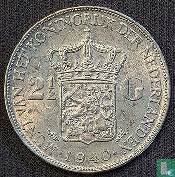 Nederland 2½ gulden 1940, Verzenden, Overige waardes, Losse munt, Goud