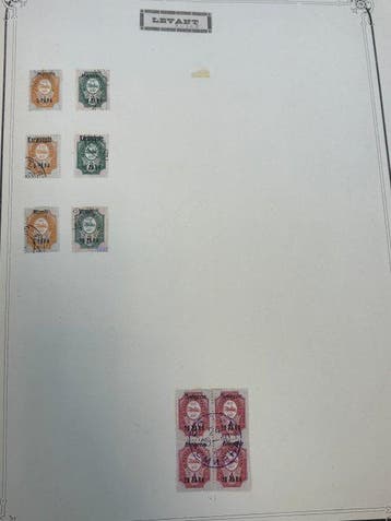 Montenegro en Polen, Levant 1889/1919 - Lot pagina’s met, Gestempeld