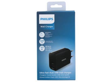 Philips USB-Oplaadblok - 230V - USB-A en USB-C Poorten, Verzenden, Nieuw