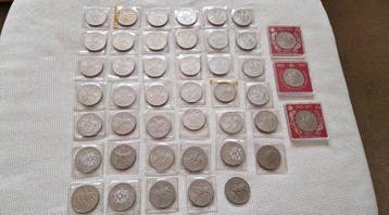 Engeland. Commemorative coin 44x Coins Elizabeth IIs Silver