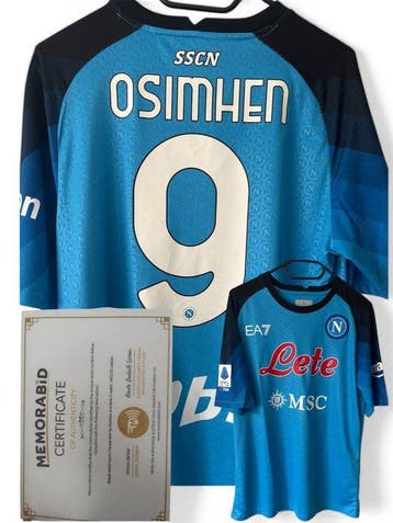 Napoli - Osimhen matchshirt certificate - Voetbalshirt, Nieuw