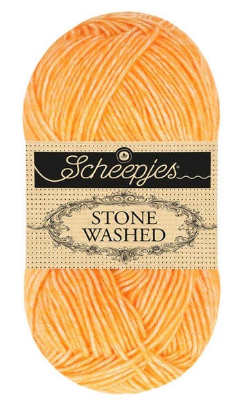 Scheepjes Stone Washed - 842 Orange Calcite - Katoen-mix G, Ophalen of Verzenden, Nieuw