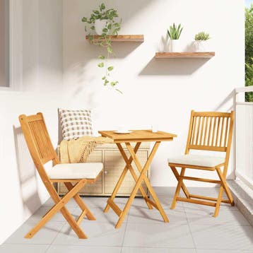 vidaXL Tuin Bistro Set 3 st Bruin Massief Acaciahout, Verzenden, Nieuw, 3 zitplaatsen
