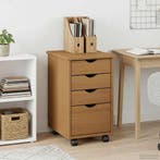 vidaXL Rolling Kast MOSS HoningBruin 34 x 39 x 56 cm, Verzenden, Nieuw