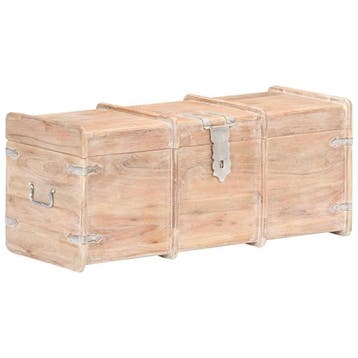 Opbergkist Massief Acaciahout 90cm | Retourdeal 35% Korting, Minder dan 50 cm, Ophalen of Verzenden, Zo goed als nieuw, 75 tot 100 cm