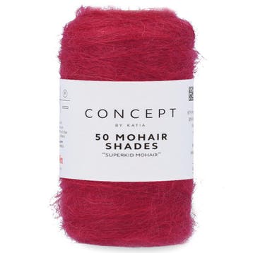 Katia Concept 50 Mohair Shades - 44 framboosrood - Mohair, Ophalen of Verzenden, Nieuw