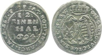1/12 taler, daalder Duitsland 1-12 taler, daalder Sachsen..., Verzenden