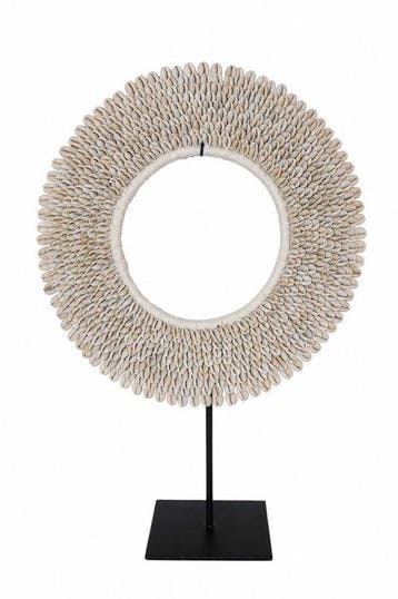 Tafelmiddenstuk - Schelp, Metaal, Textiel - Decoratie met