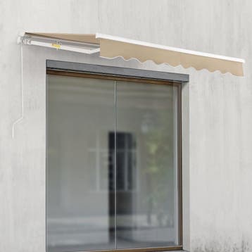 Zonnescherm Bitonto luifel handbediend met knikarm 350x250 c, Verzenden, Nieuw