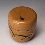 Insecten en herfstgrassen Witte lak Ch-Natsume (theekist), Antiek en Kunst