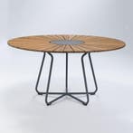 Houe ronde tafel 150cm bamboe aluminium frame - Tuintafel, Tuin en Terras, Nieuw