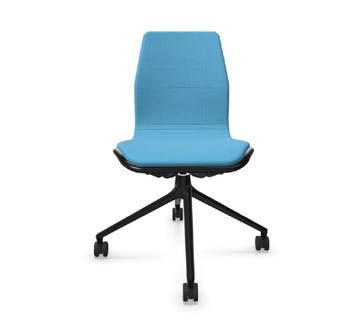 1x Howe AS100 Side Chair Blauw Gebruikt, Ergonomisch, Zo goed als nieuw, Beige, Bureaustoel