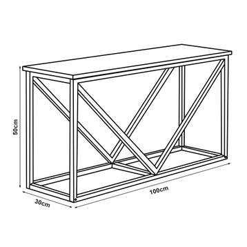 [en.casa] Brandhout rek Vaasa houtopslag 50x100x30 cm zwart, Verzenden