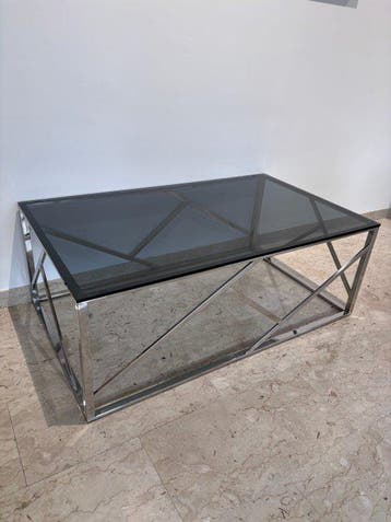 Tafel - Staal, Kristal - Lage voorzijde van de bank, Nieuw