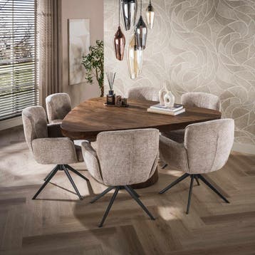 *WOONWINKEL* Driehoekige Eettafel Acaciahout, Verzenden, Nieuw