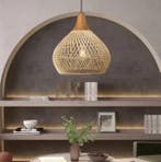 Rotan Hanglamp – Handgeweven Bamboe Plafondlamp Retro Design, Verzenden, Nieuw