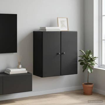 vidaXL Wandkast Zwart 59 x 31 x 60 cm Bewerkt hout, Verzenden, Nieuw