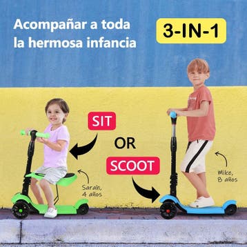 YOLEO 3-in-1 step met zitje voor kinderen, driewielige step, Verzenden, Zo goed als nieuw