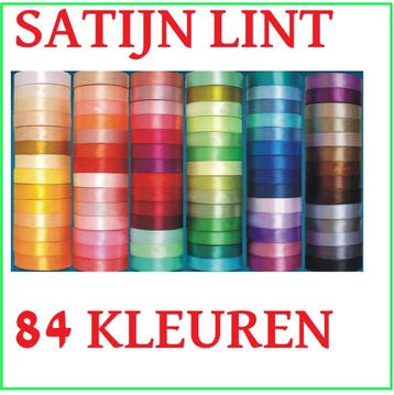Satijn lint in 84 kleuren voor de bruiloft, backdrop en deco, Lintenkopen, Ophalen of Verzenden, Nieuw, Accessoires