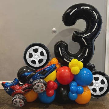 Grote Raceauto Nummer Ballonnen Set - Perfect voor Verjaarda, Verzenden, Nieuw