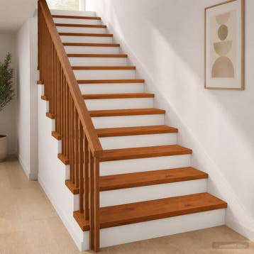 vidaXL Trap Tread 12 st 80 x 25 x 2 cm Bruin Massief, Verzenden, Nieuw