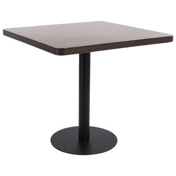 vidaXL Bistrotafel 80x80 cm MDF donkerbruin, Verzenden, Nieuw