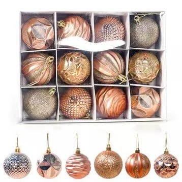 Kerstballen 12 stuks 6 cm Goud, Diversen, Kerst, Ophalen of Verzenden, Nieuw