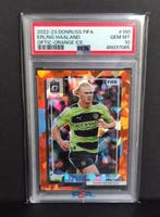 2022-23 Panini Donruss Optic Erling Haaland Orange Ice - PSA, Verzamelen, Nieuw