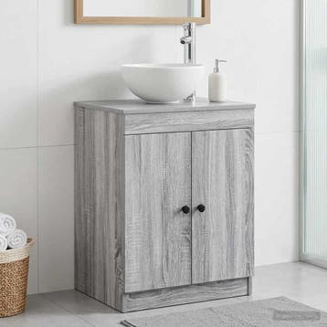 vidaXL Badkamerkast Grijs Sonoma 54 x 41 x 70 cm Bewerkt, Verzenden, Nieuw