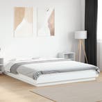 vidaXL Bedframe bewerkt hout wit 150x200 cm, Verzenden, Wit, Overige maten, 200 cm