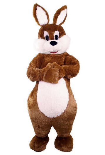 KIMU® Mascotte Kostuum Konijn Bruin Groot S M L XL Paashaas, Kleding | Heren, Carnavalskleding en Feestkleding, Carnaval, Nieuw