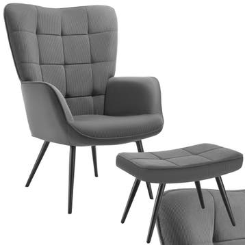 Fauteuil Hygge gestoffeerd, ergonomisch, draagkracht 150 kg, Verzenden, Nieuw